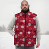 Elements Merry Christmas Print Pattern Down Vest