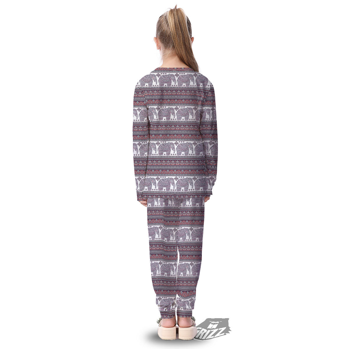 Elephant Indian Bohemian Print Pattern Kid's Pajamas-grizzshop