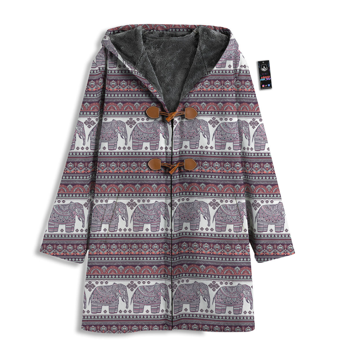 Elephant Indian Bohemian Print Pattern Men's Windbreaker Jacket-grizzshop