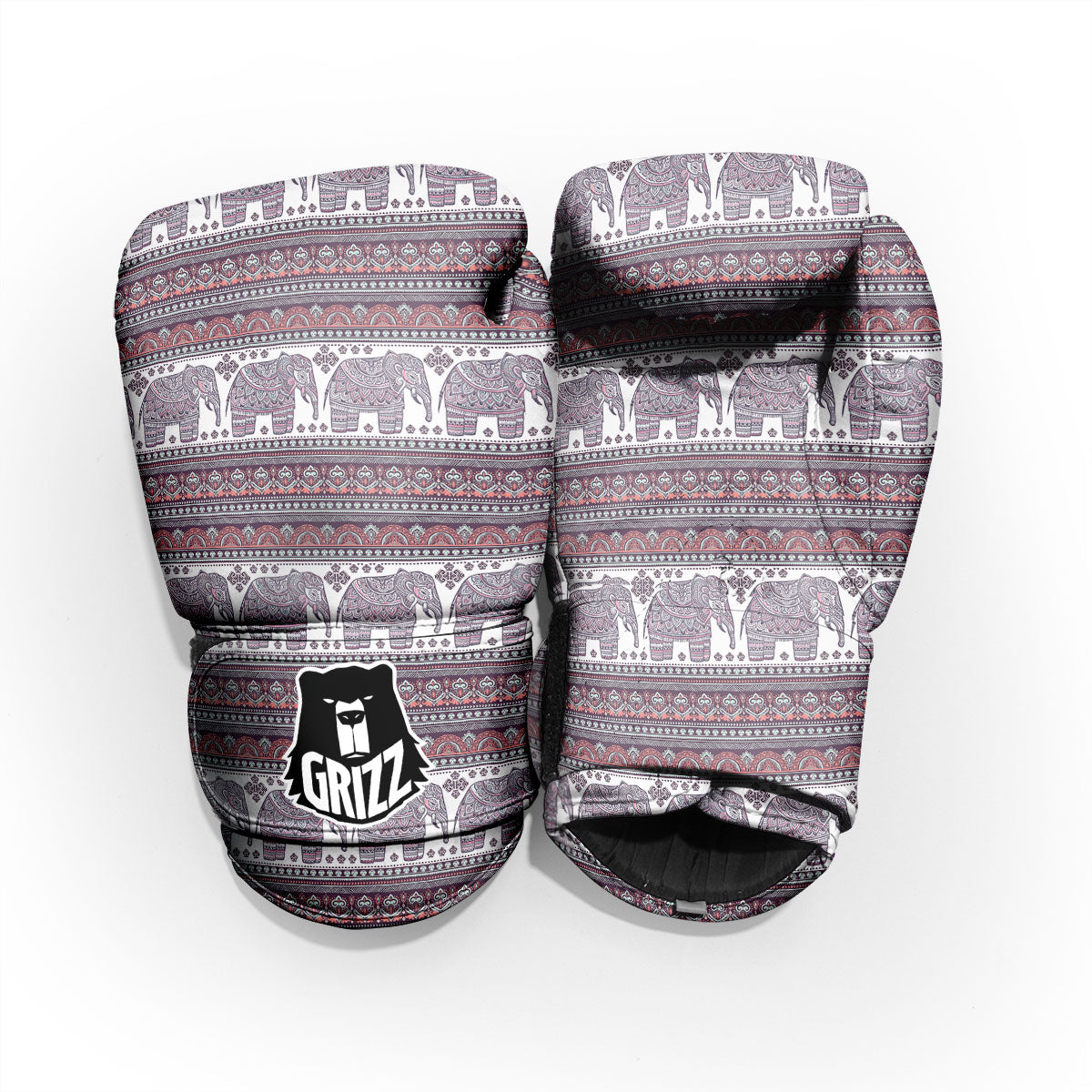 Elephant Indian Bohemian Print Pattern Pro Boxing Glove