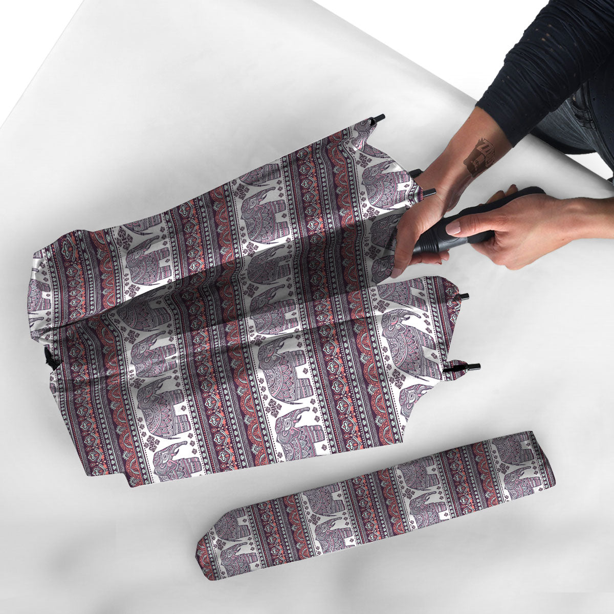 Elephant Indian Bohemian Print Pattern Umbrella-grizzshop