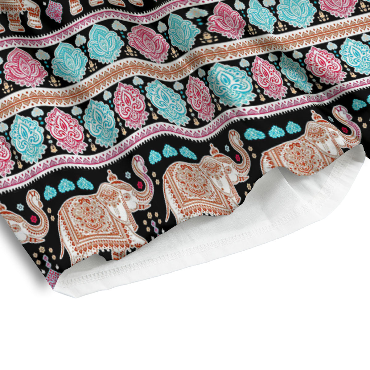Elephant Indian Tribal Print Pattern Men's Athletic Shorts