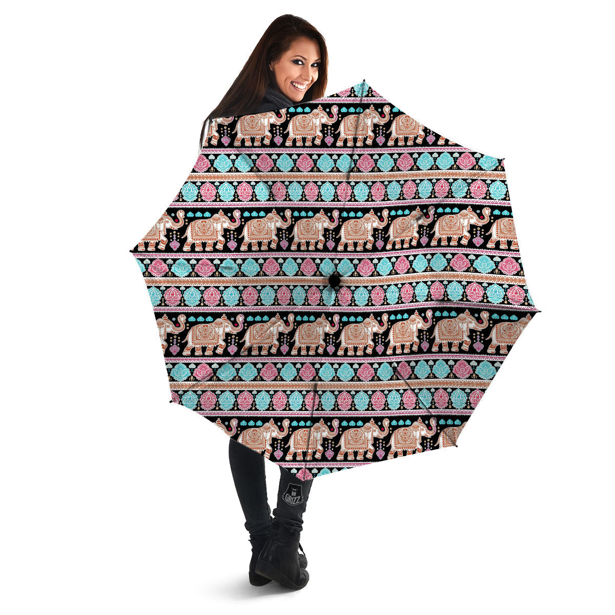 Elephant Indian Tribal Print Pattern Umbrella-grizzshop