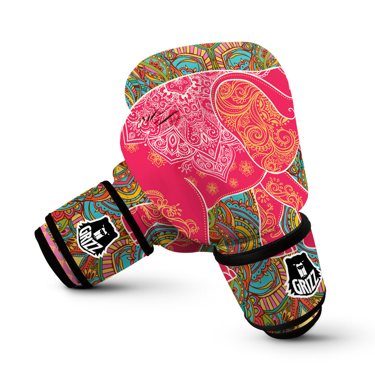 Elephant Mandala Boxing Gloves-grizzshop