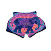 Elephant Mandala Circle Print Muay Thai Boxing Shorts-grizzshop