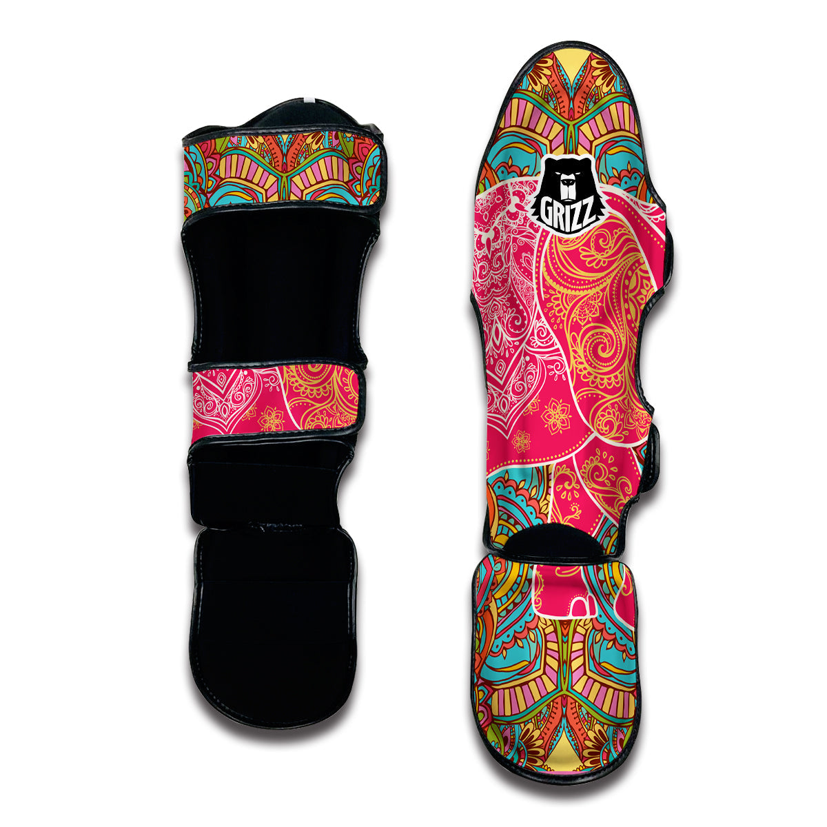 Elephant Mandala Muay Thai Shin Guards-grizzshop