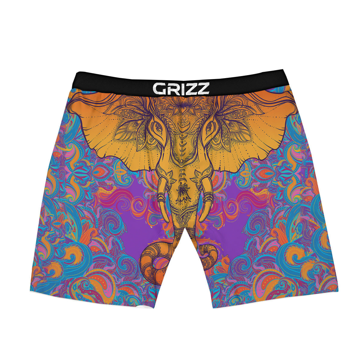 Elephant Spiritual Colorful Print Boxer Briefs-grizzshop