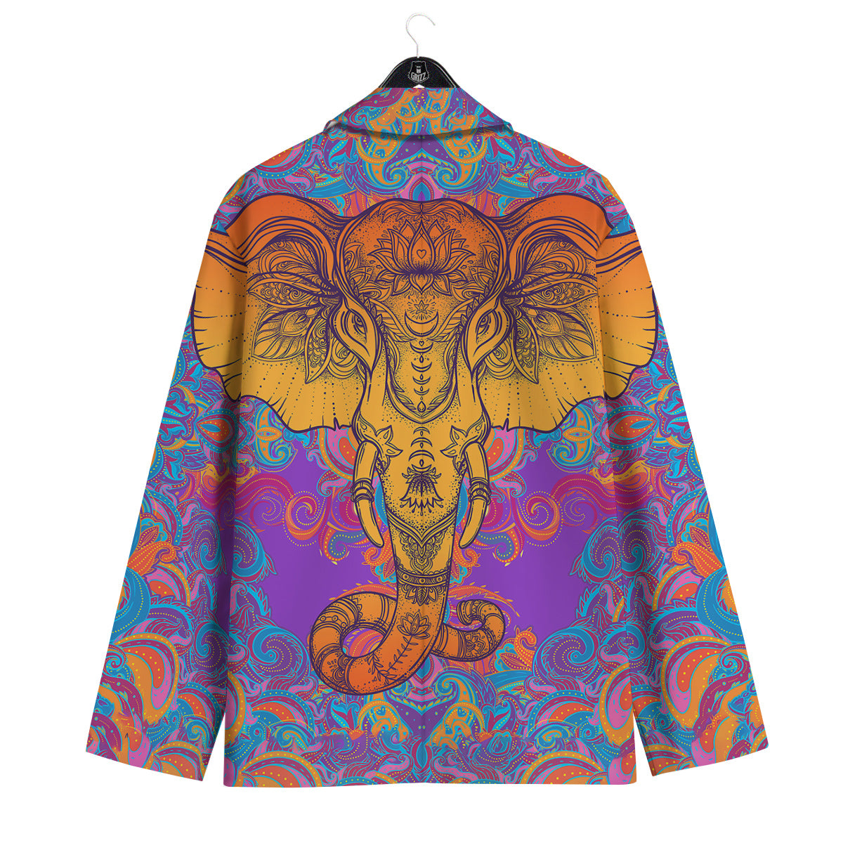 Elephant Spiritual Colorful Print Men's Sport Coat-grizzshop