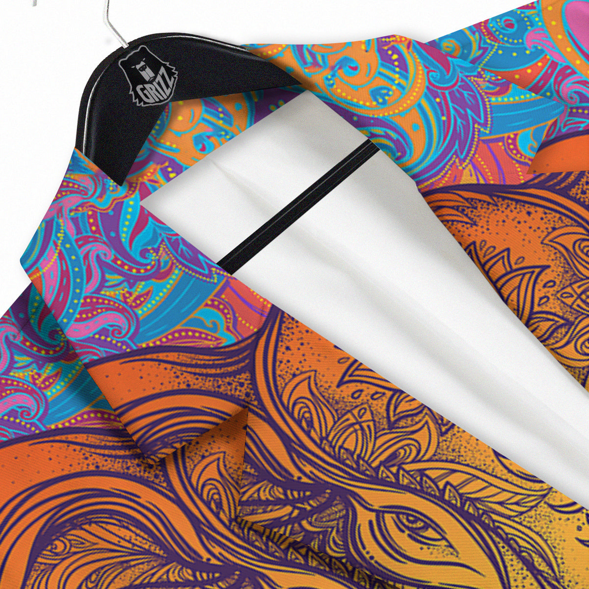 Elephant Spiritual Colorful Print Men's Sport Coat-grizzshop