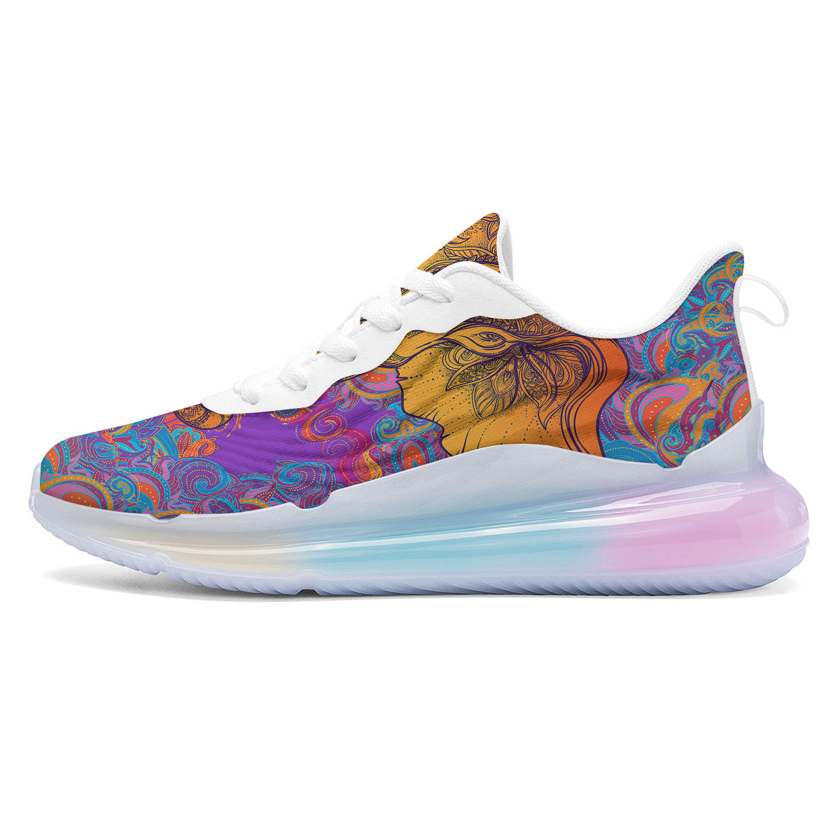 Elephant Spiritual Colorful Print Running Sneakers-grizzshop