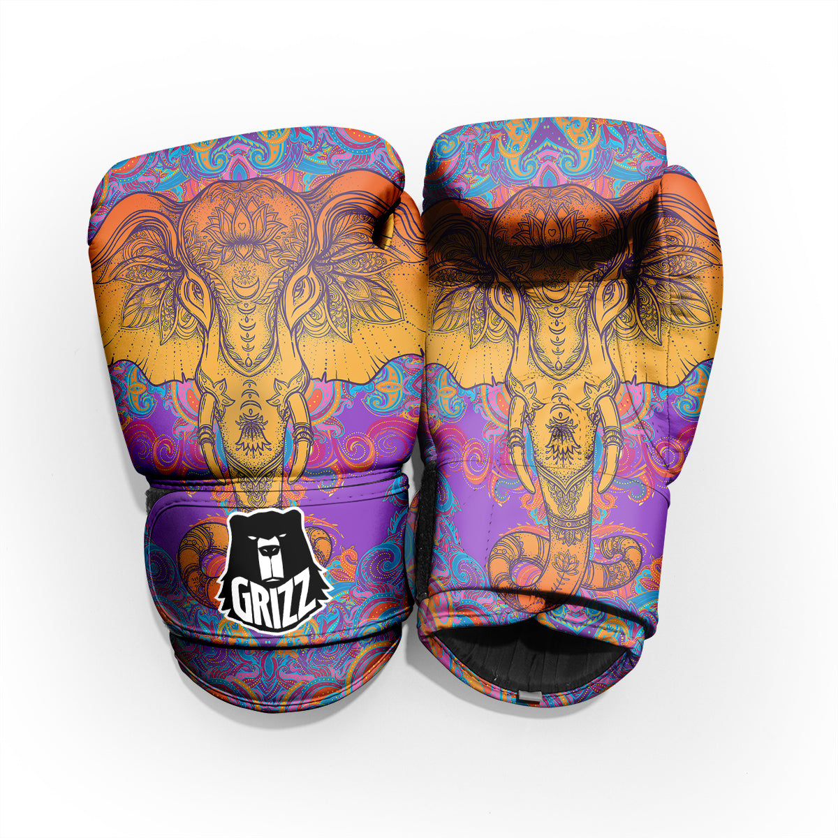 Elephant Spiritual Colorful Print Pro Boxing Glove