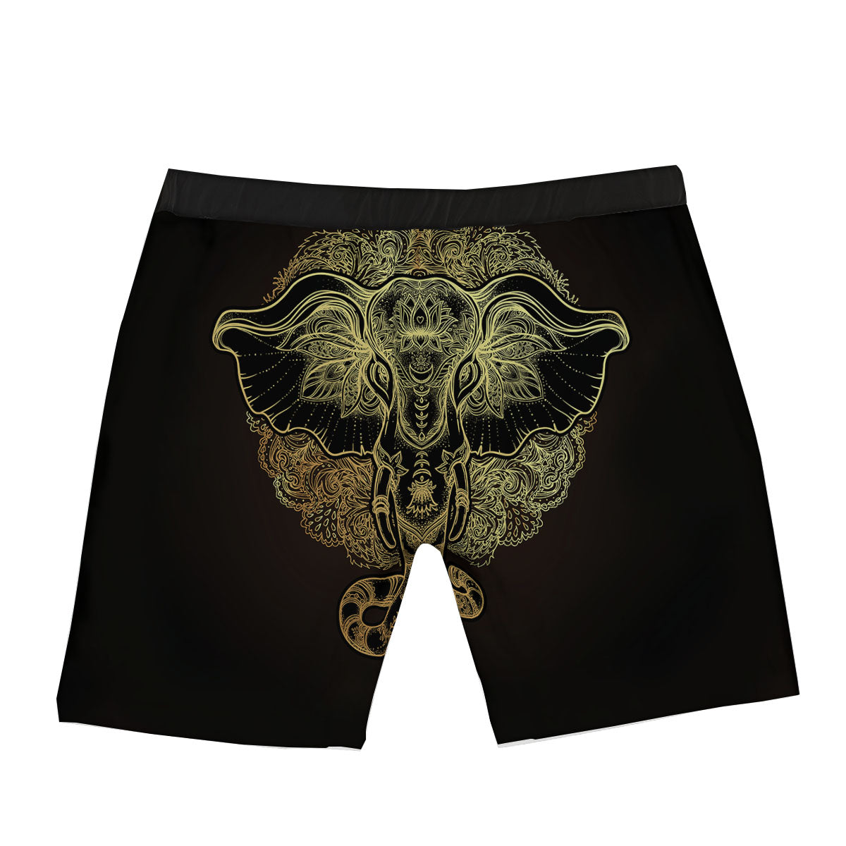 Elephant Spiritual Golden Print Boxer Briefs-grizzshop