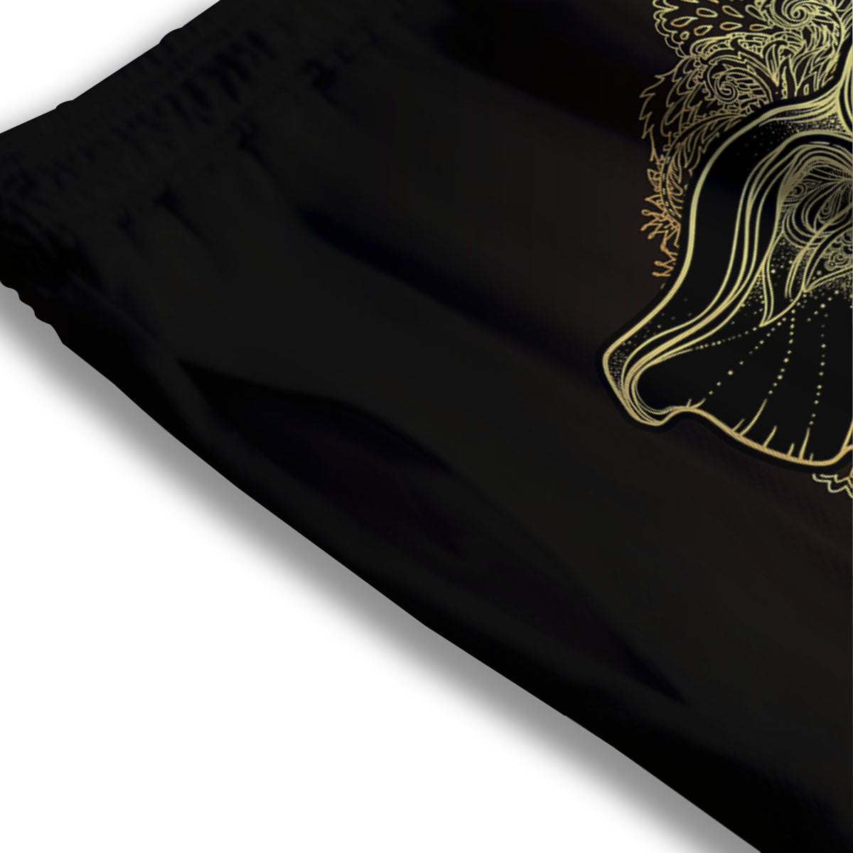 Elephant Spiritual Golden Print Mesh Shorts