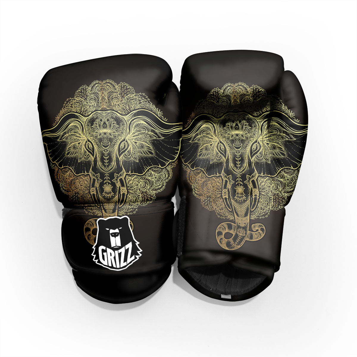 Elephant Spiritual Golden Print Pro Boxing Glove