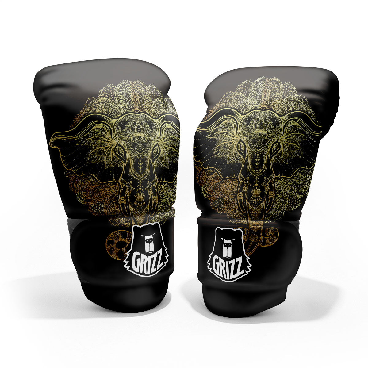 Elephant Spiritual Golden Print Pro Boxing Glove