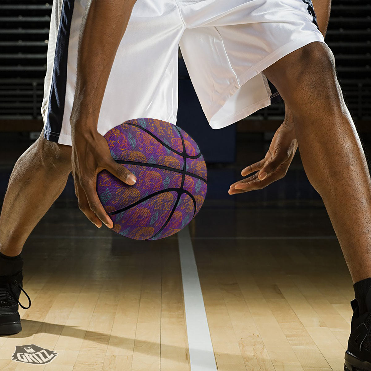 Elephant Indian Boho Print Pattern Basketball