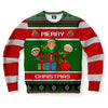 Elf And Gift Ugly Christmas Sweater-grizzshop