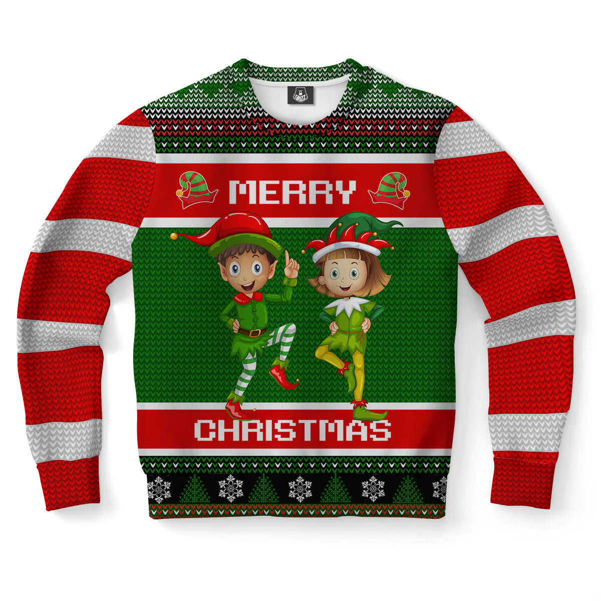 Elf Ugly Christmas Sweater-grizzshop