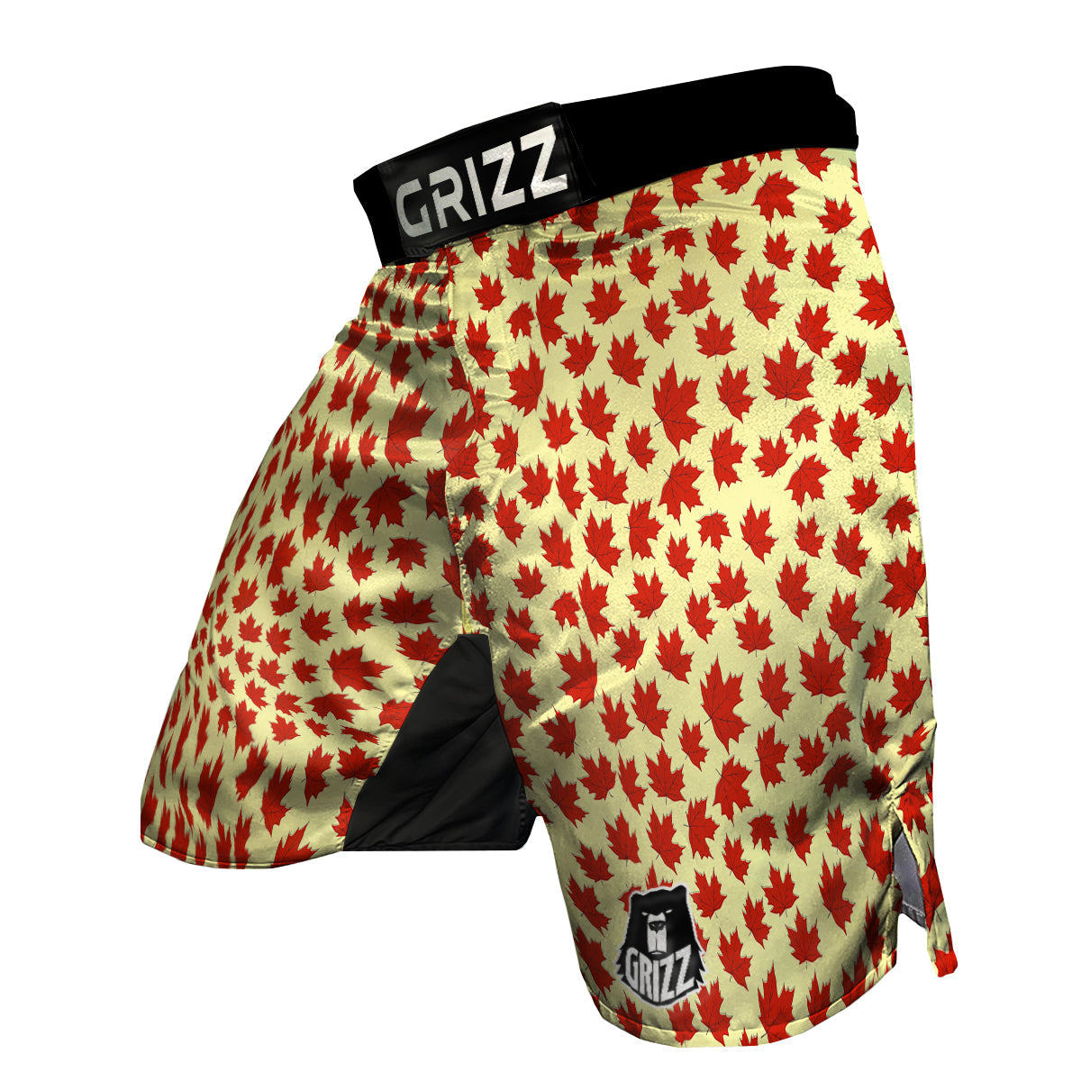 Elm Red Maple Leave Print Pattern MMA Shorts-grizzshop