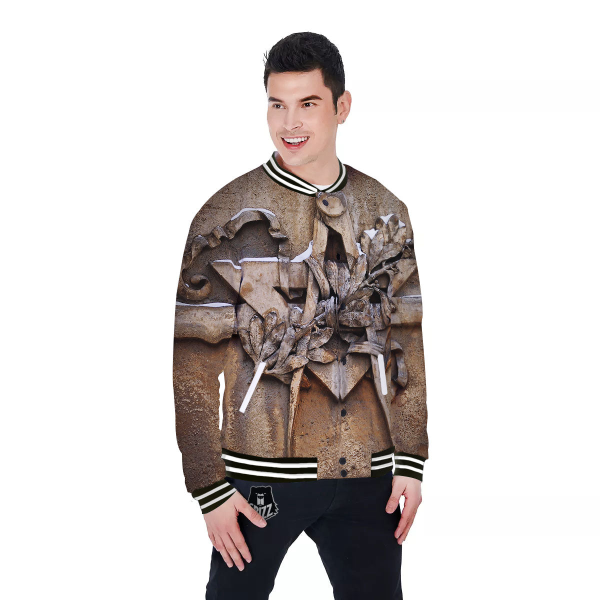 Emblem Freemasonry Print Baseball Jacket-grizzshop
