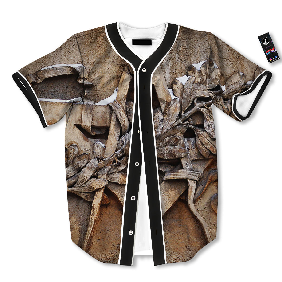 Emblem Freemasonry Print Baseball Jersey-grizzshop