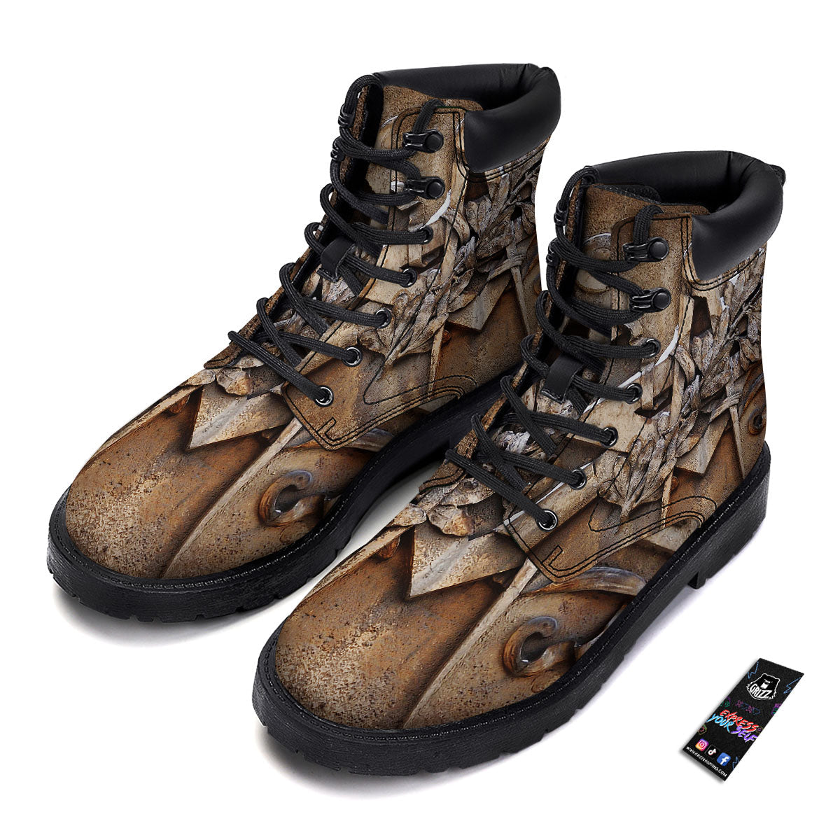 Emblem Freemasonry Print Boots-grizzshop