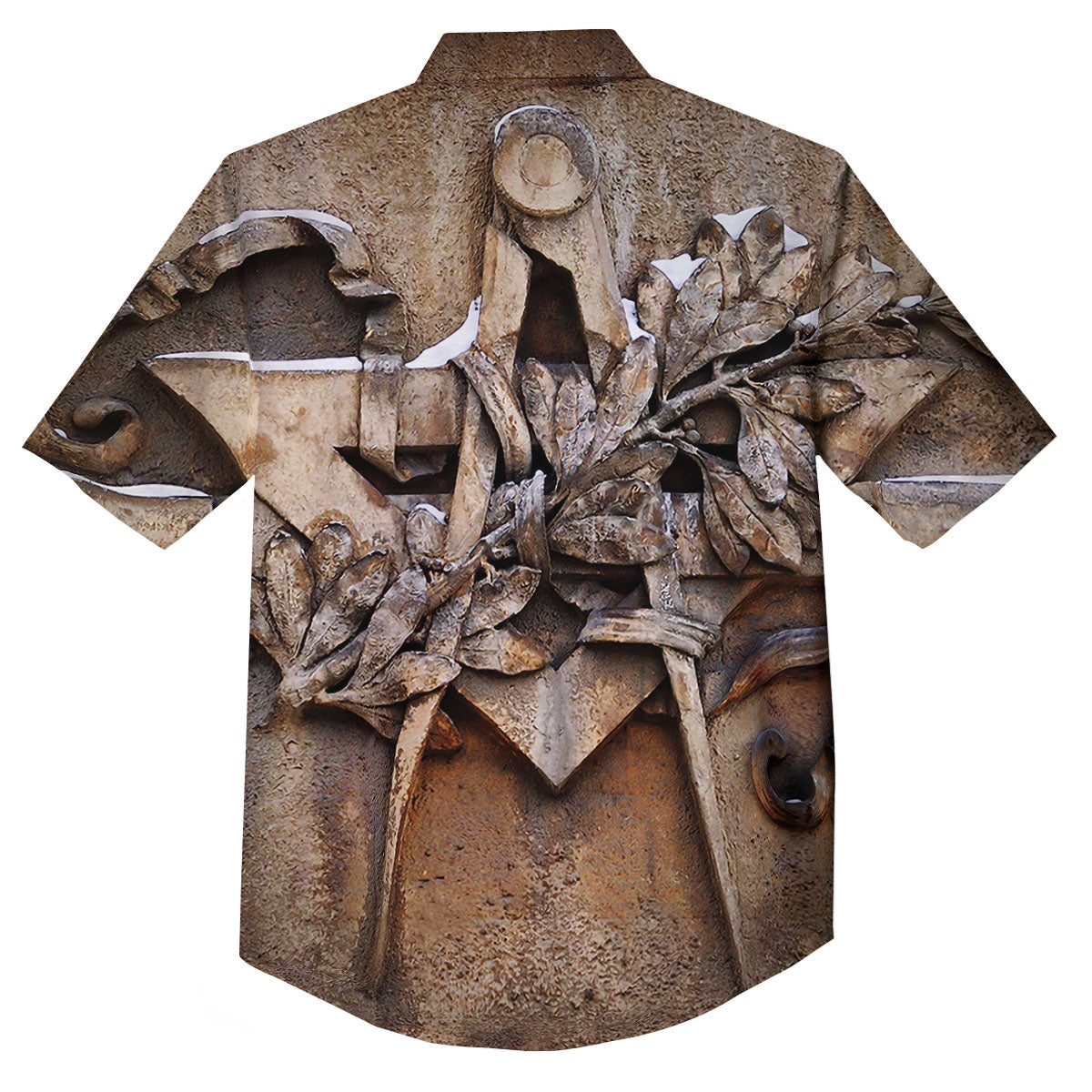 Emblem Freemasonry Print Button Up Shirt-grizzshop