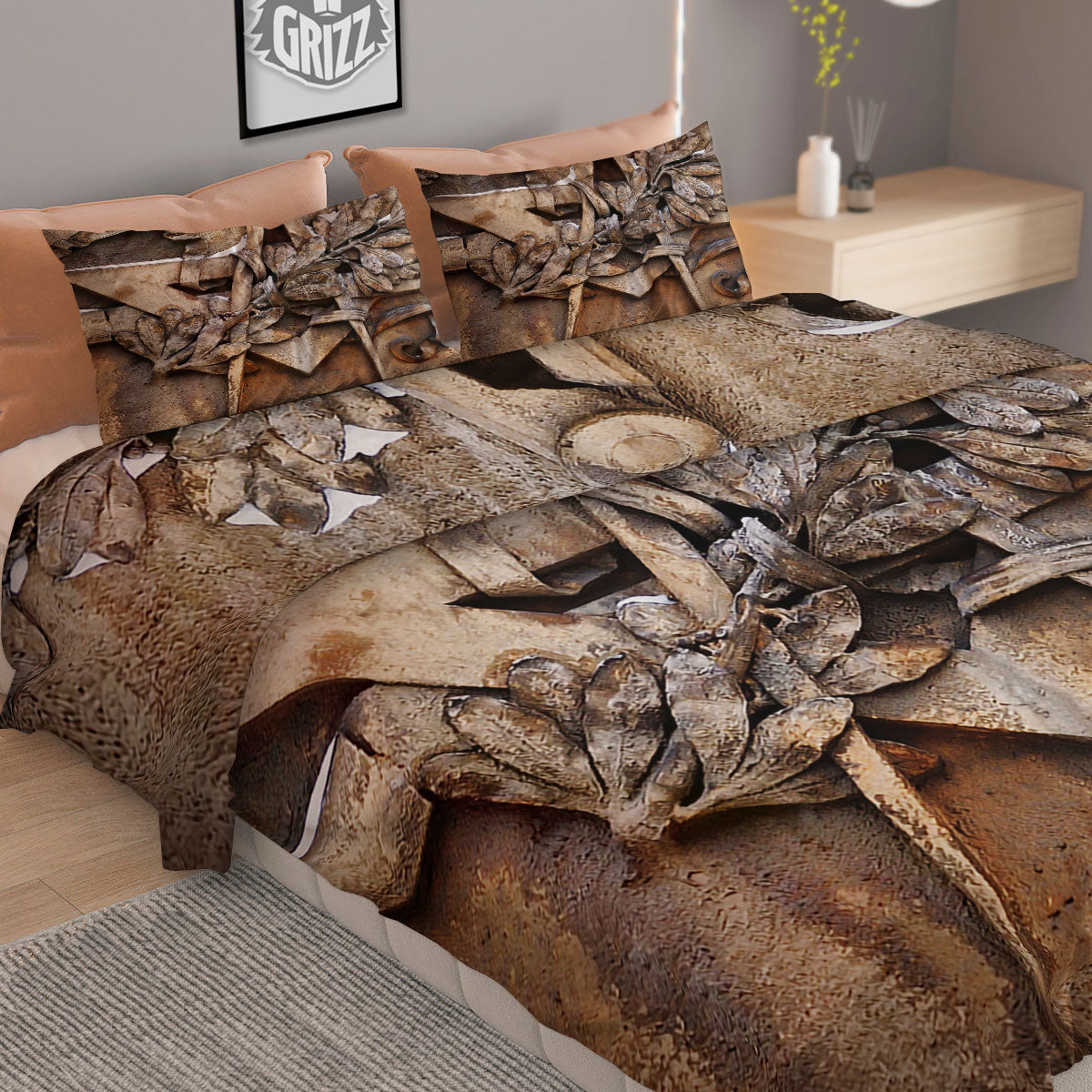 Emblem Freemasonry Print Duvet Cover Bedding Set