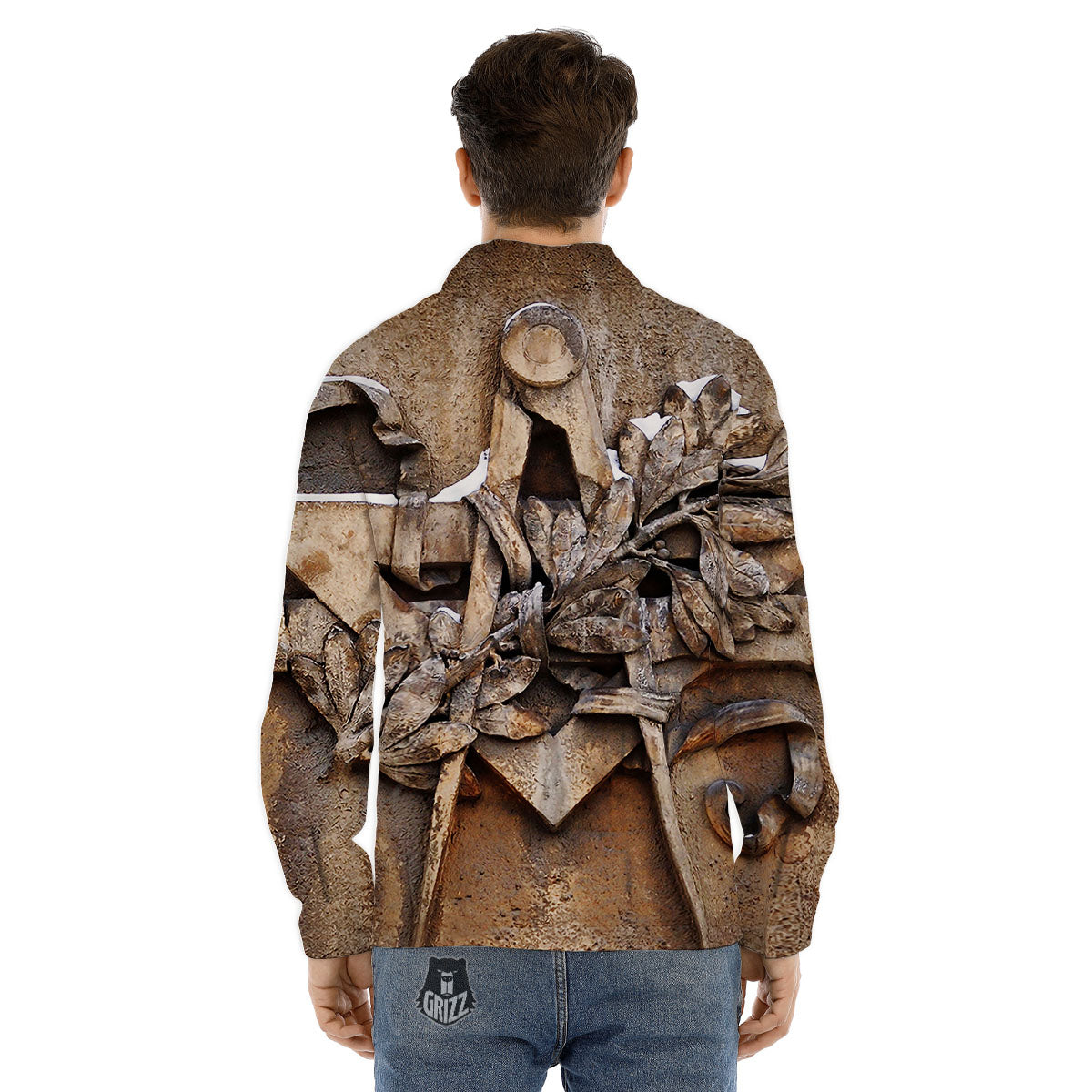 Emblem Freemasonry Print Men's Dress Shirts-grizzshop
