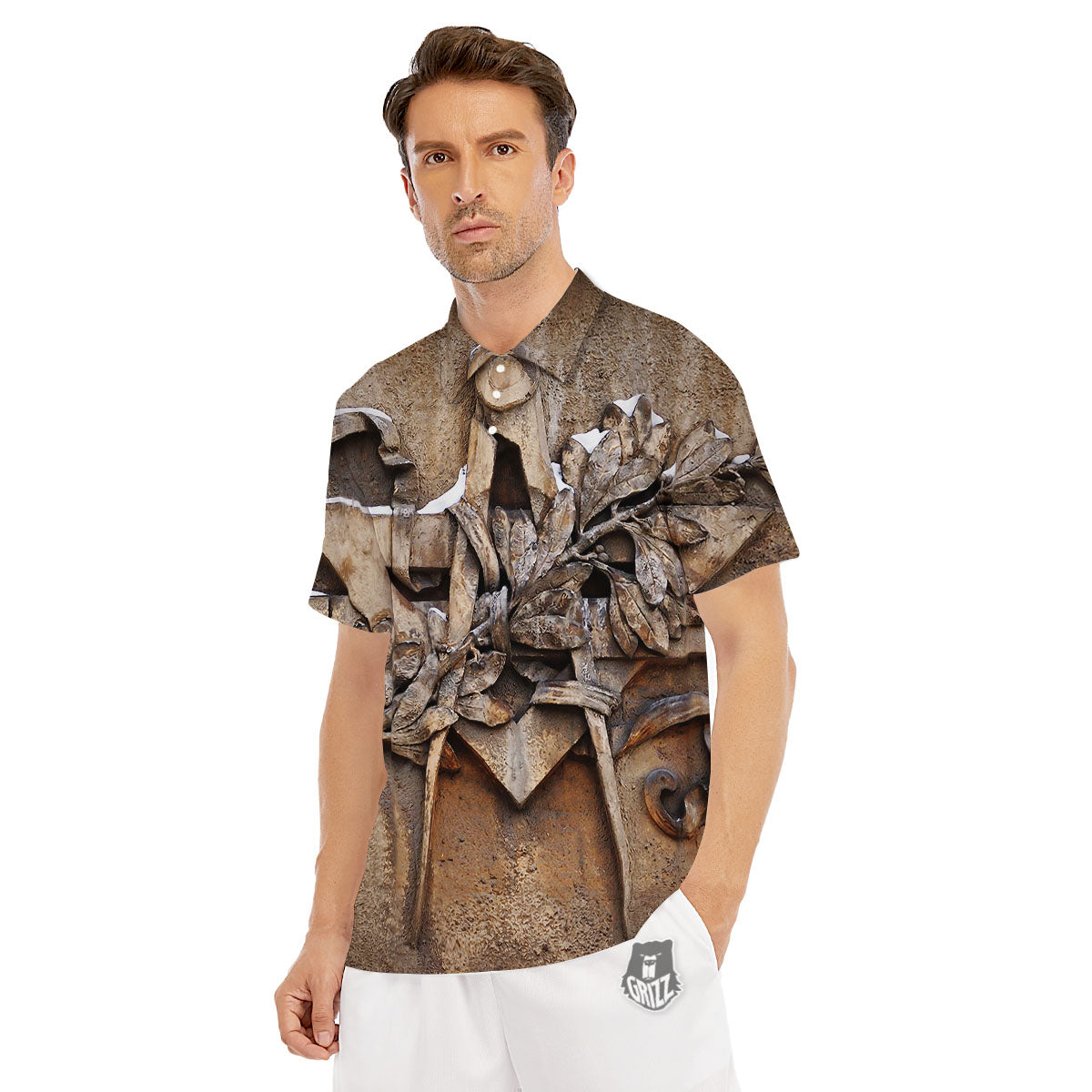 Emblem Freemasonry Print Men's Golf Shirts-grizzshop