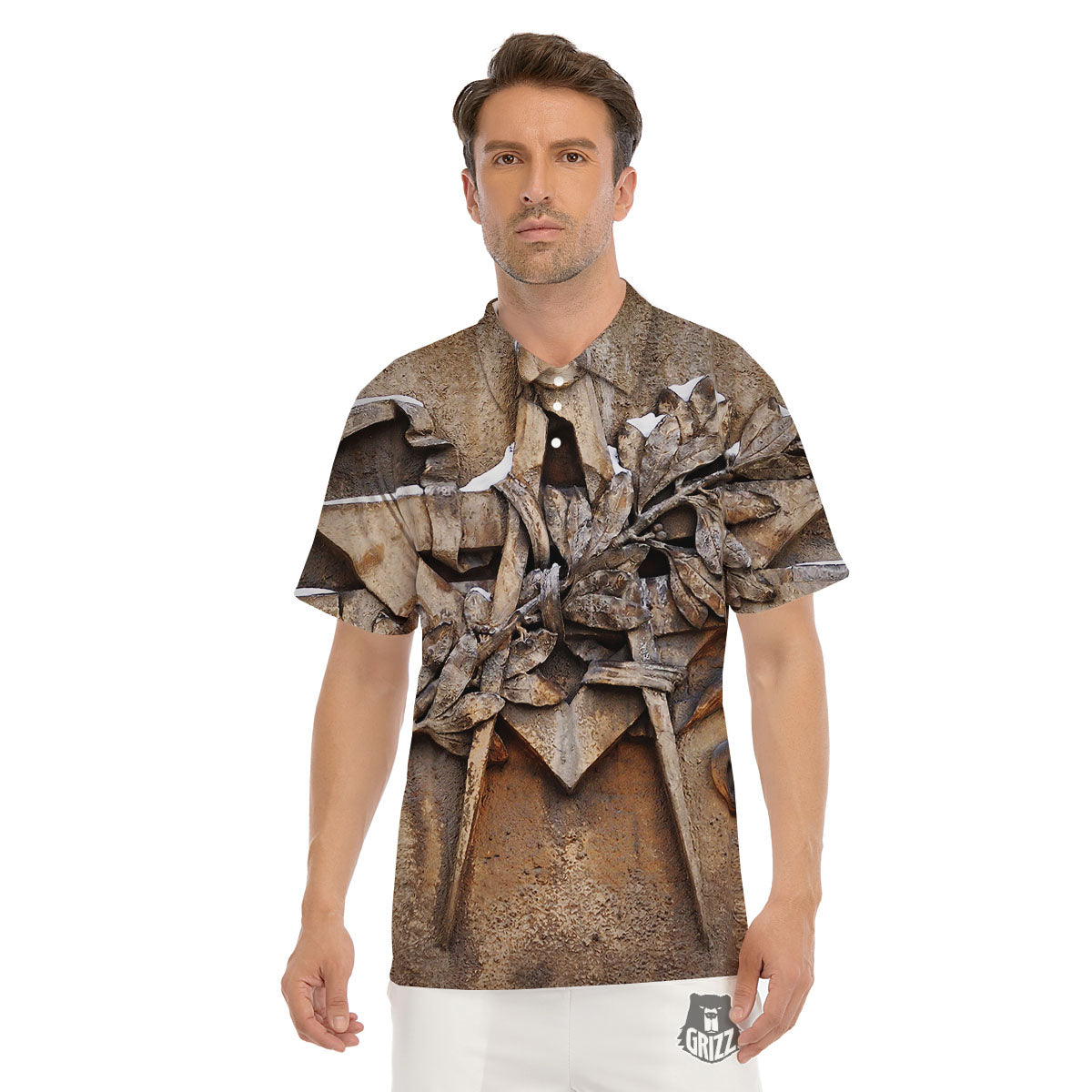 Emblem Freemasonry Print Men's Golf Shirts-grizzshop