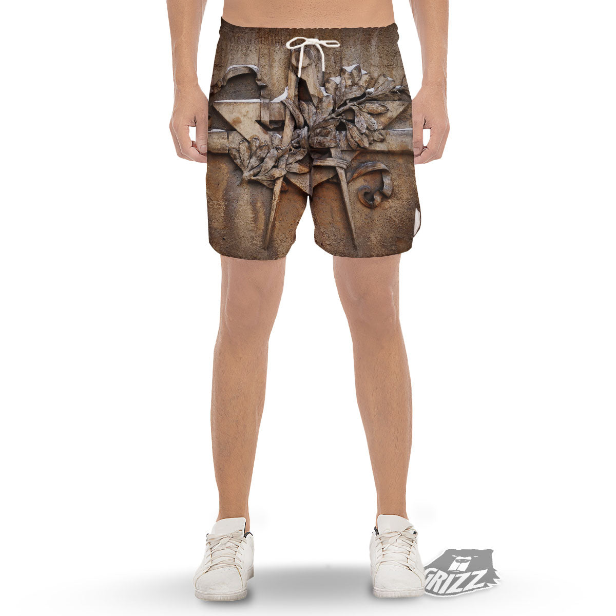 Emblem Freemasonry Print Men's Gym Shorts-grizzshop
