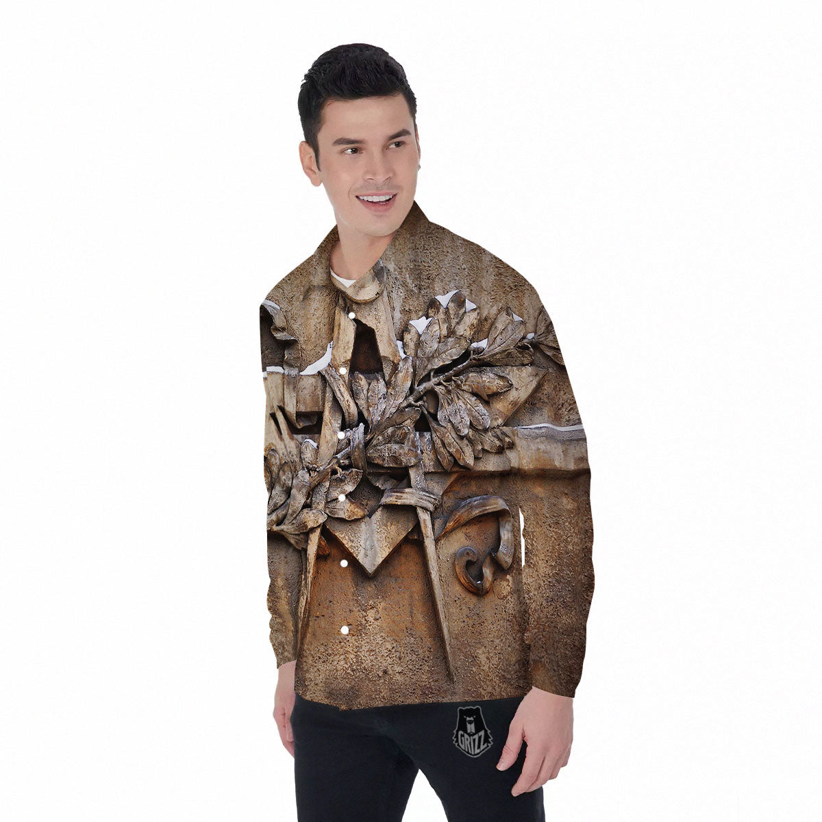 Emblem Freemasonry Print Men's Long Sleeve Shirts-grizzshop