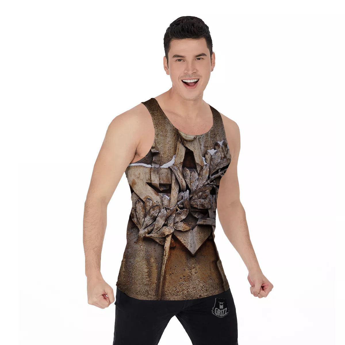 Emblem Freemasonry Print Men's Tank Top-grizzshop