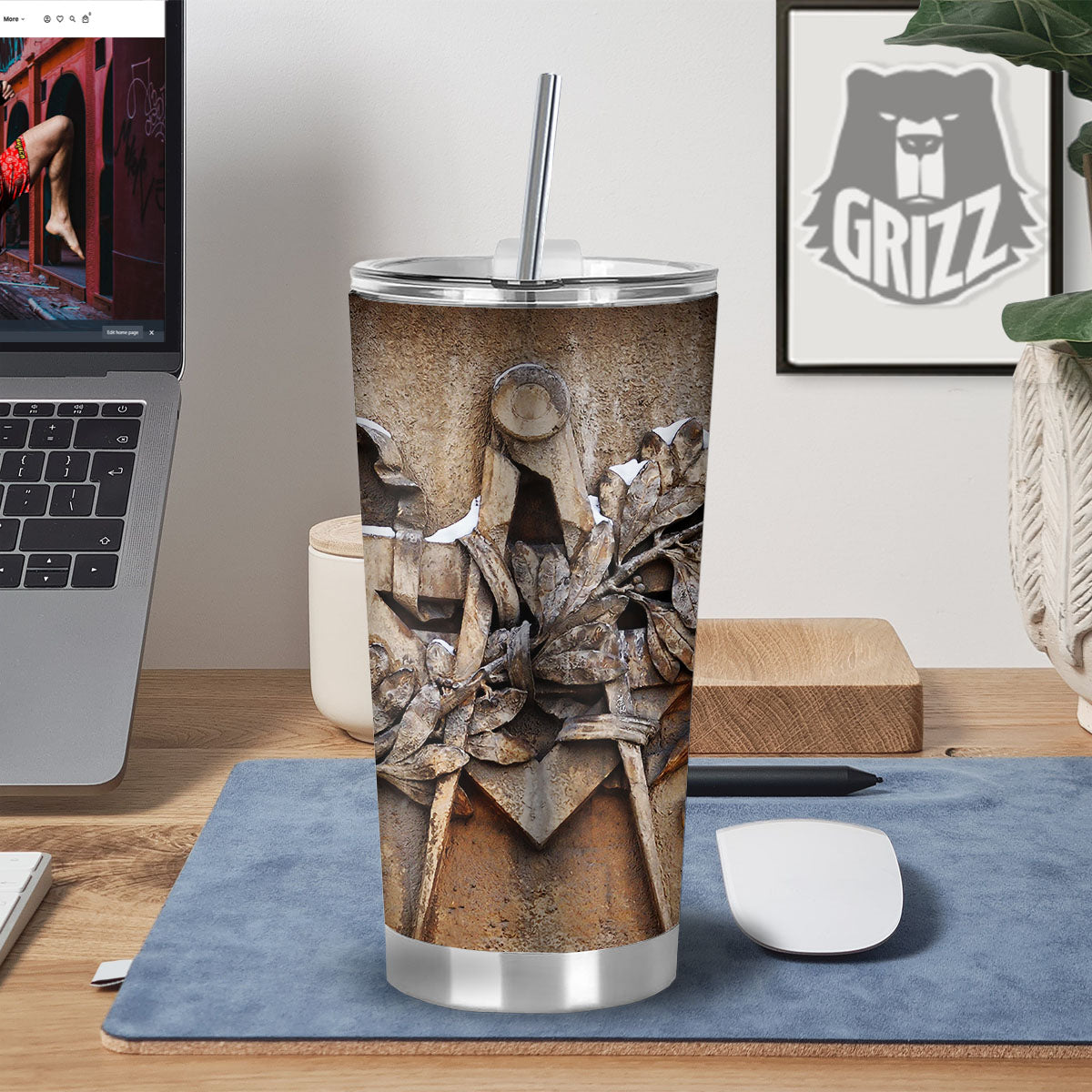 Emblem Freemasonry Print Tumbler-grizzshop