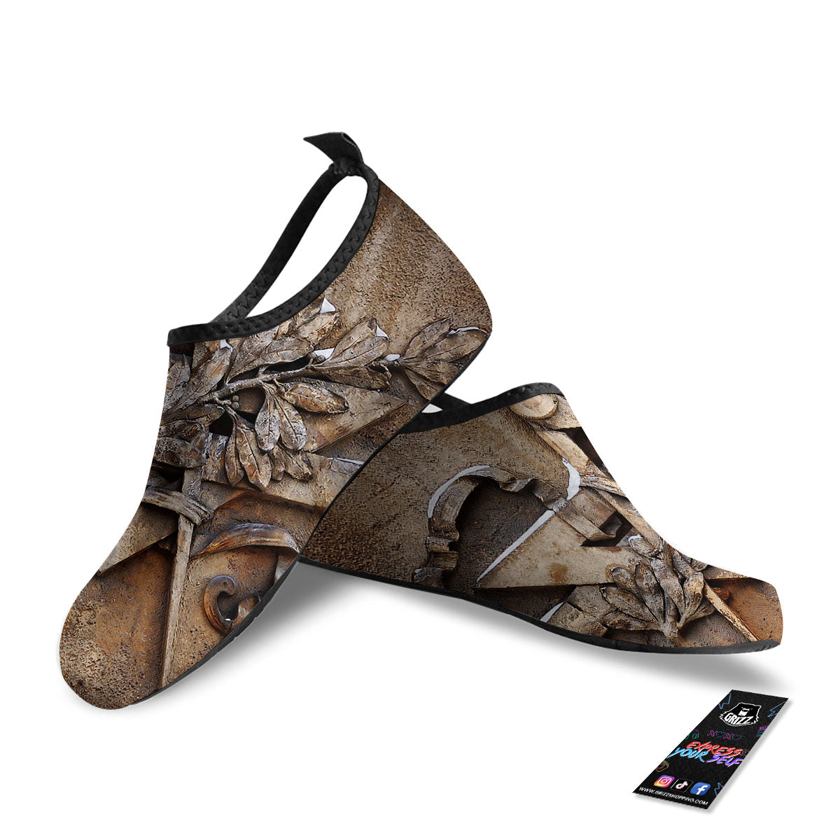 Emblem Freemasonry Print Water Shoes-grizzshop