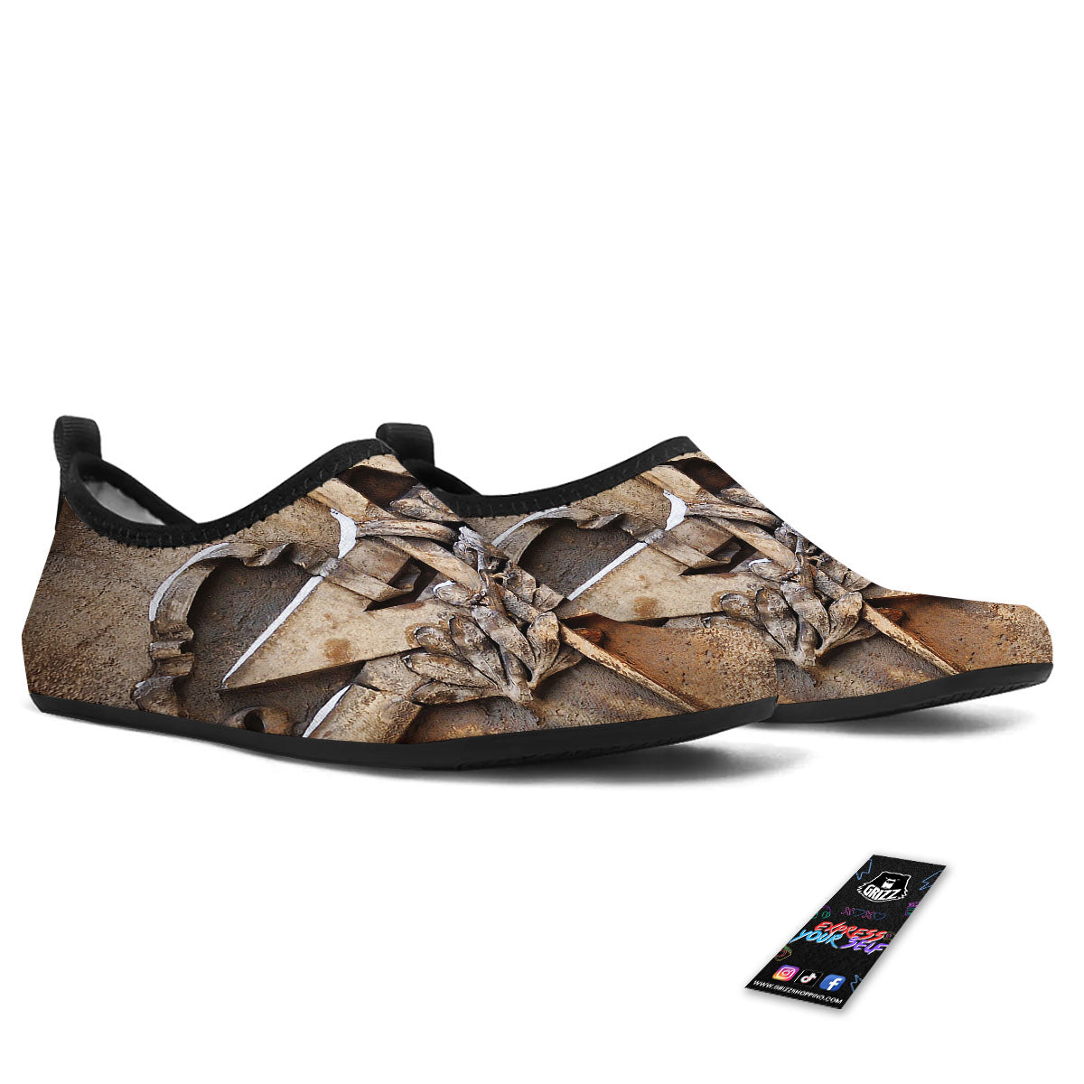 Emblem Freemasonry Print Water Shoes-grizzshop