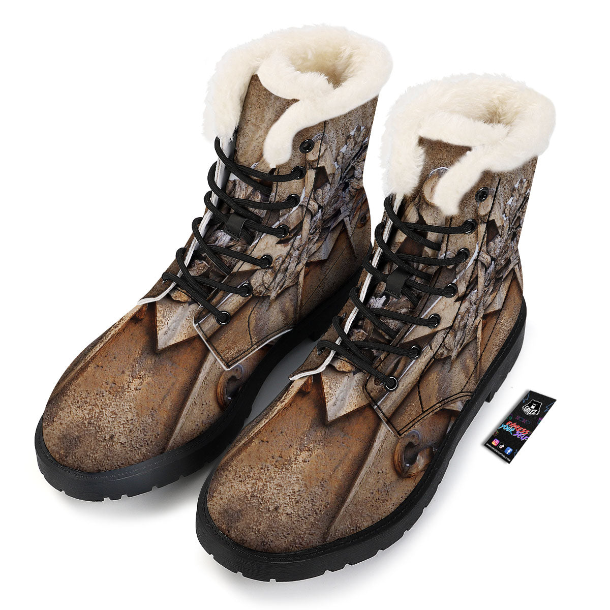 Emblem Freemasonry Print Winter Boots-grizzshop