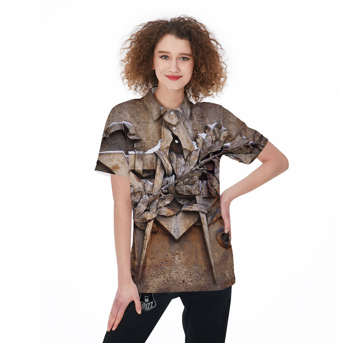 Emblem Freemasonry Print Women's Golf Shirts-grizzshop