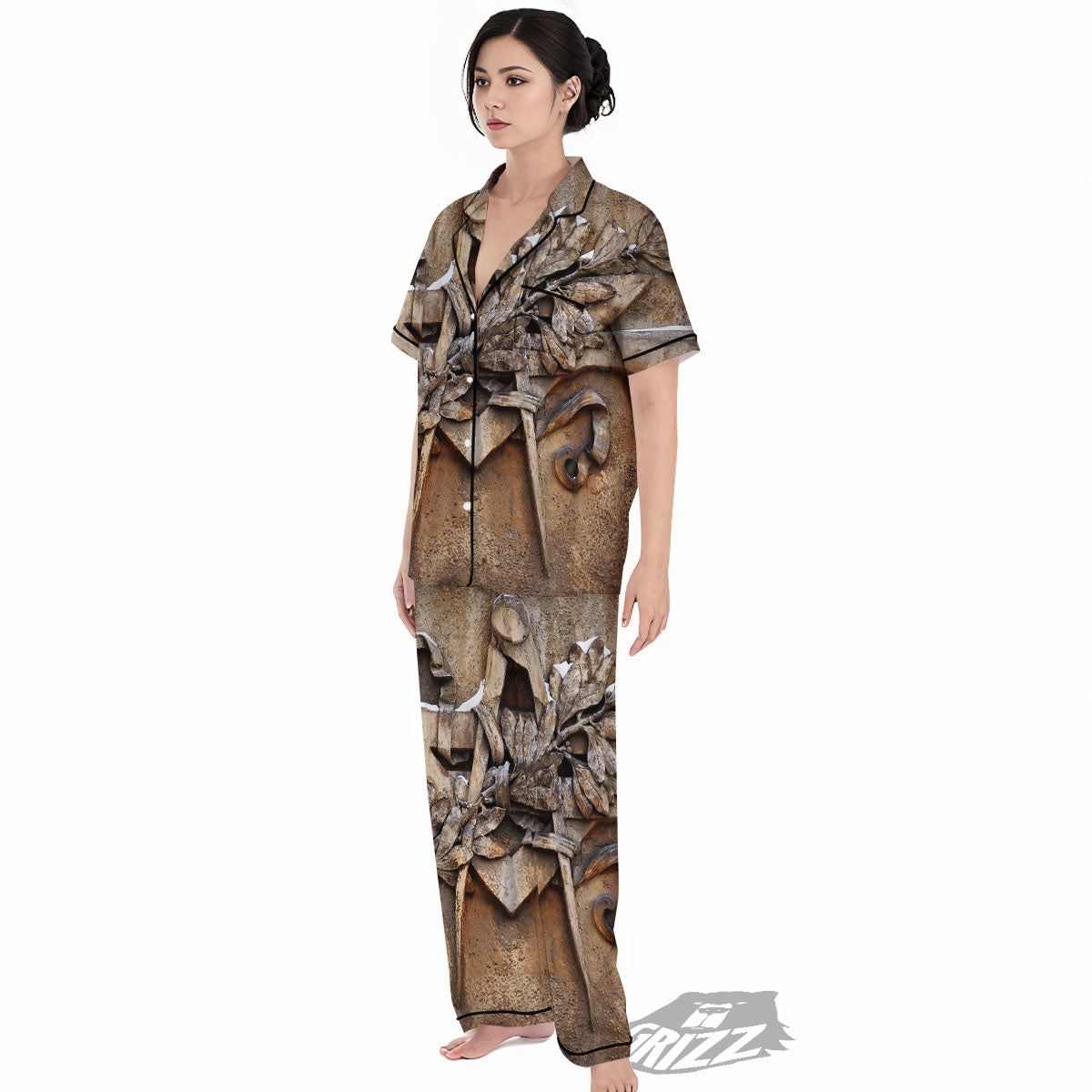 Emblem Freemasonry Print Women's Pajamas Set-grizzshop