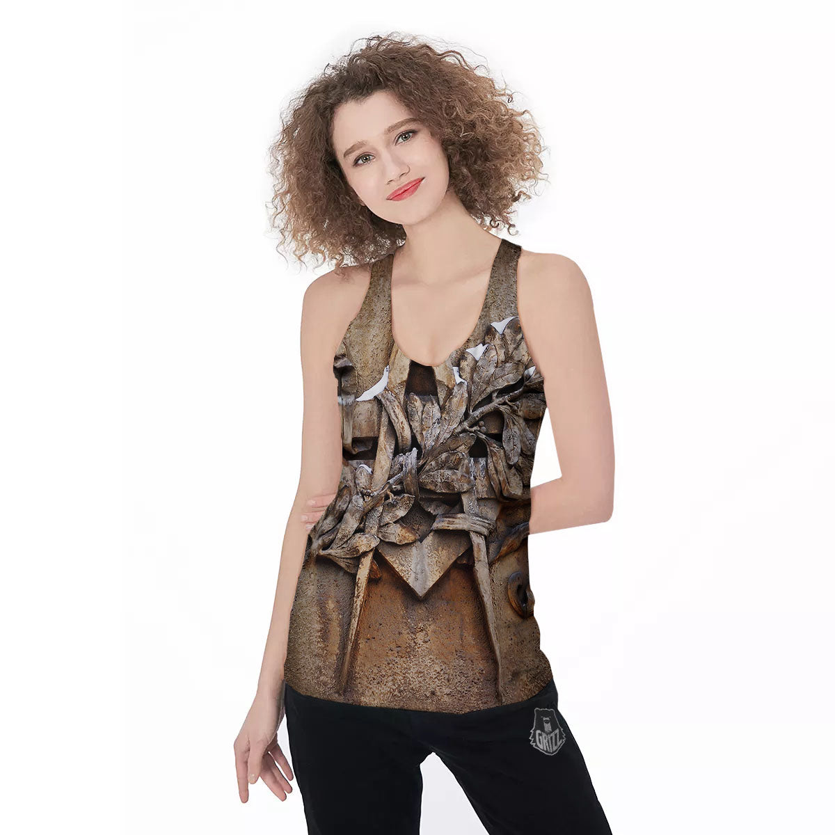 Emblem Freemasonry Print Women's Racerback Tank Top-grizzshop