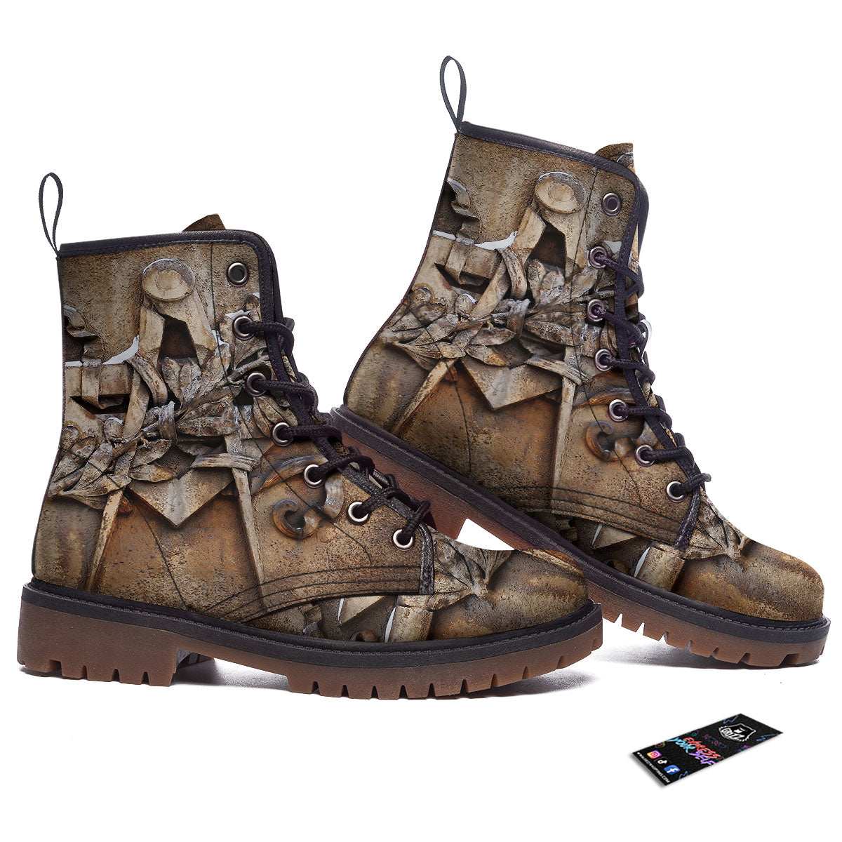 Emblem Freemasonry Print Work Boots-grizzshop