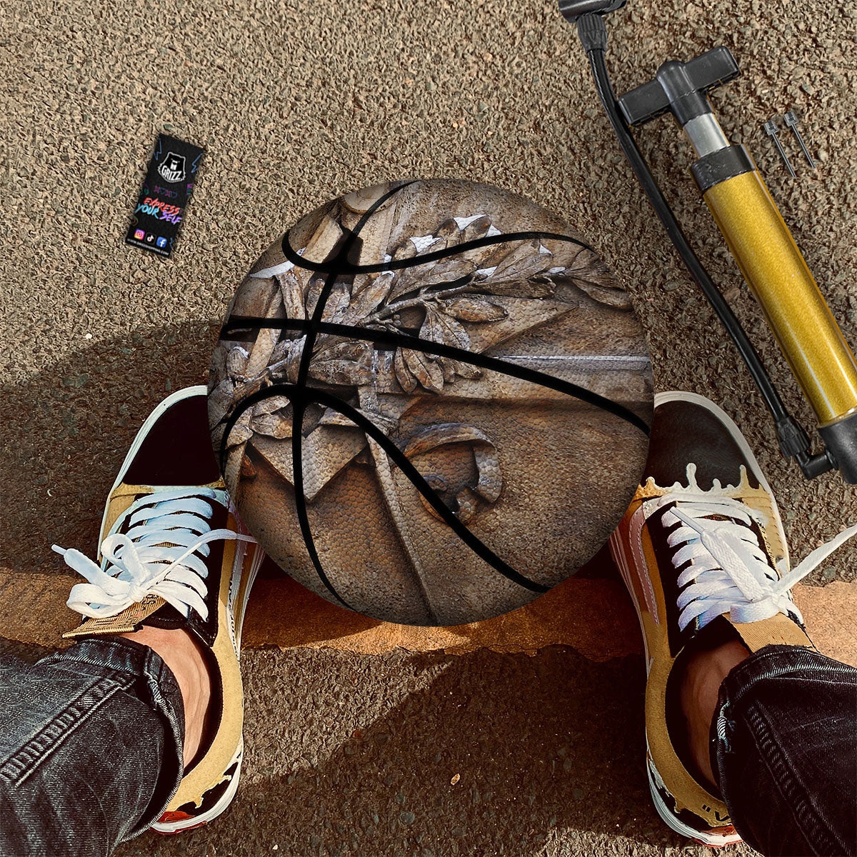 Ethnic Rose Native Tribal Print Pattern Basketball