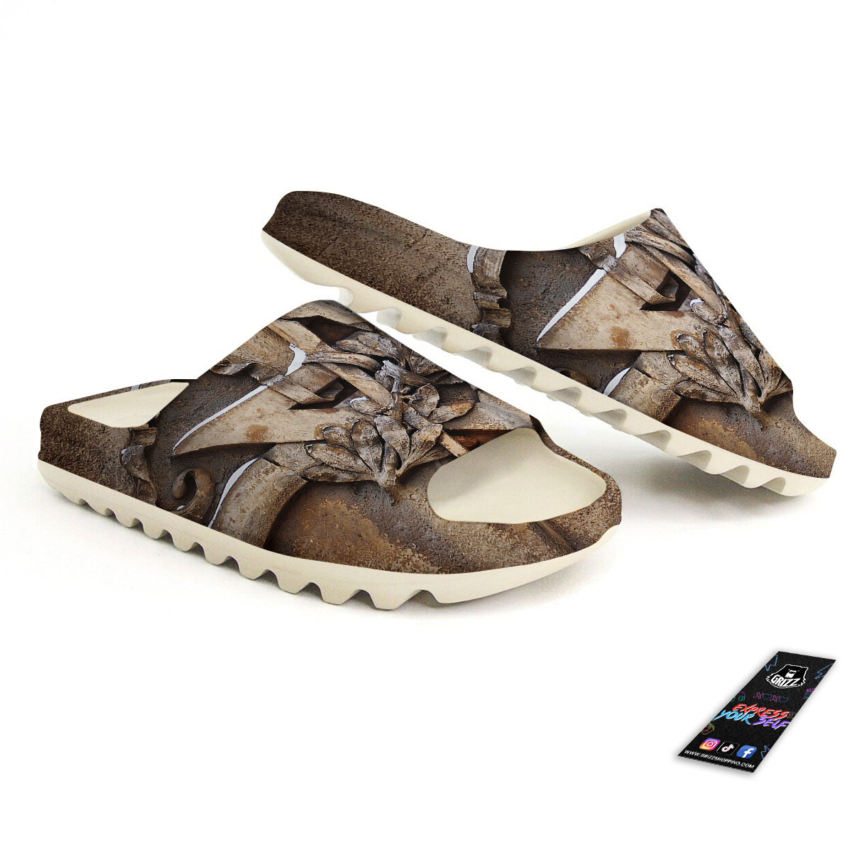 Emblem Freemasonry Print Sandals-grizzshop