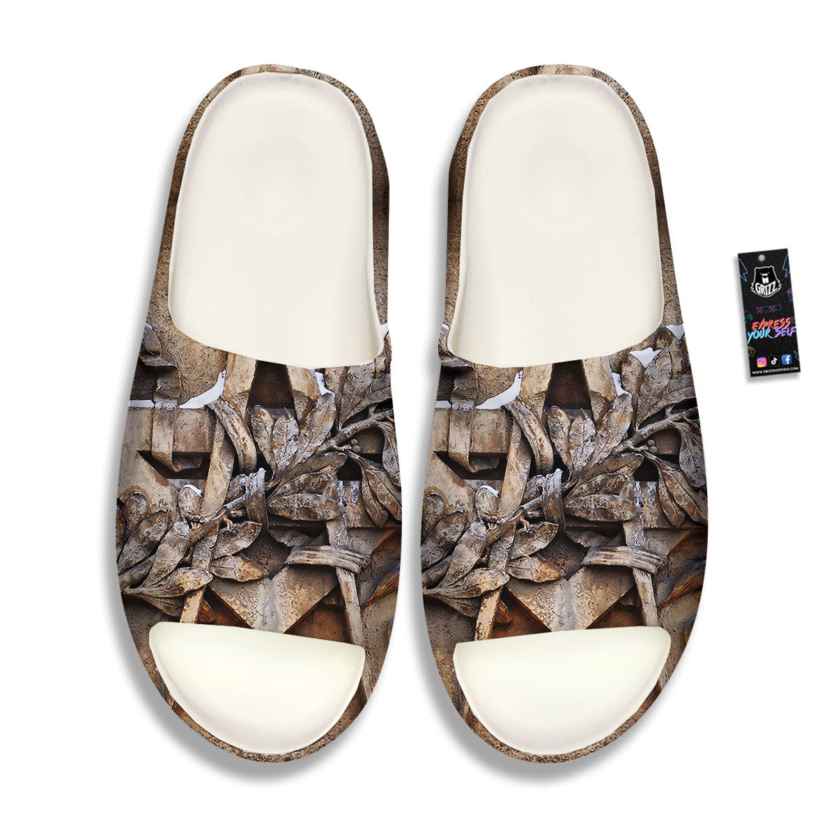 Emblem Freemasonry Print Sandals-grizzshop