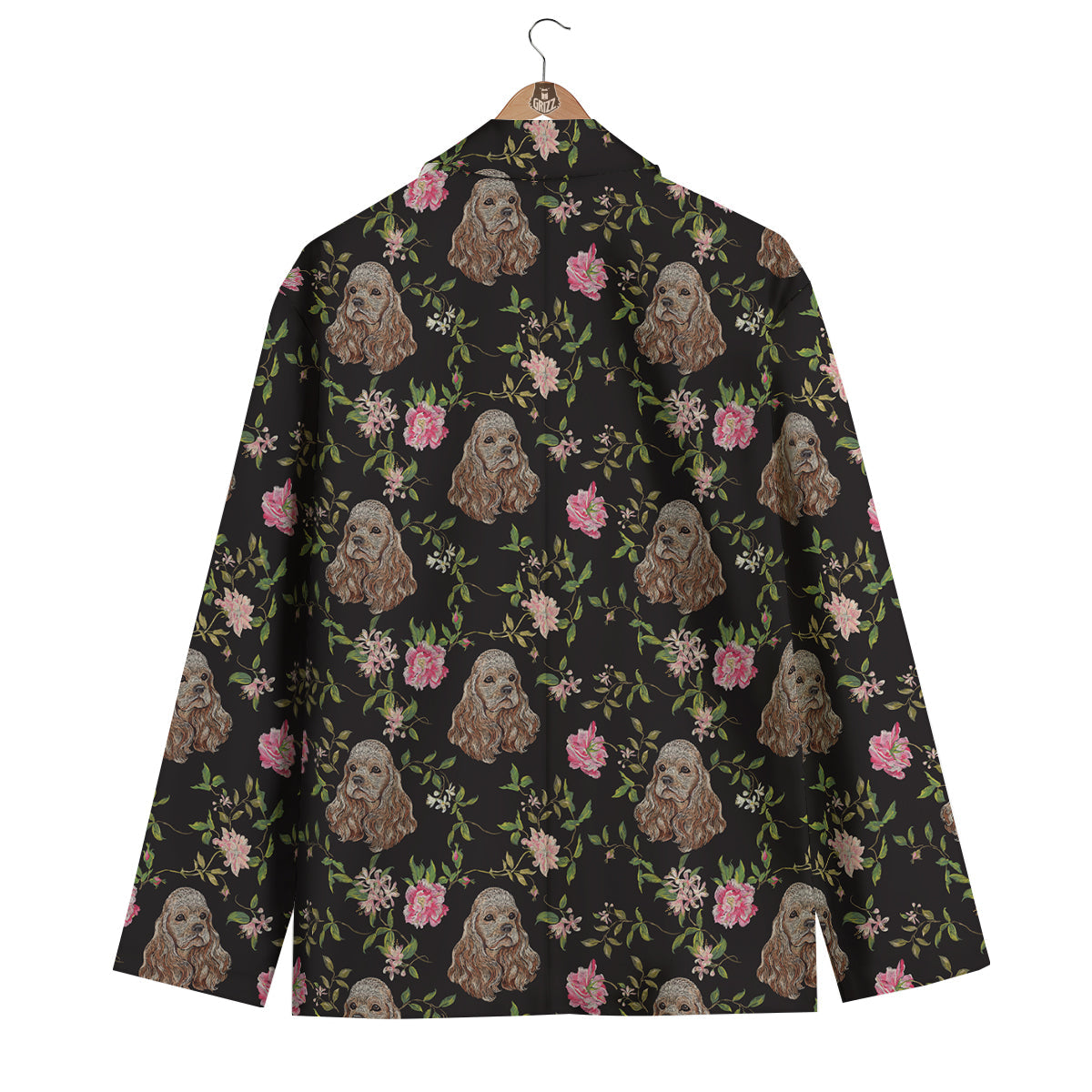 Embroidery Cocker spaniel Print Pattern Men's Blazer-grizzshop