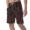 Embroidery Japanese Dragon Print Men's Shorts-grizzshop