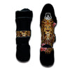 Embroidery Lion Print Muay Thai Shin Guards-grizzshop