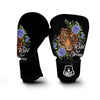 Embroidery Tiger Pattern Print Boxing Gloves-grizzshop