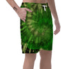 Emerald Green Tie Dye Men's Shorts-grizzshop